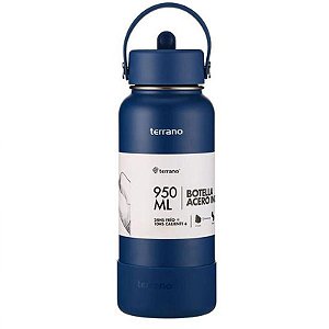 Termica Terrano Aco Inox Azul 950ML - Garrafa Térmica de Alta Durabilidade