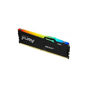 Memória Kingston Fury Beast RGB DDR5 8GB 5600 MHz - Preta