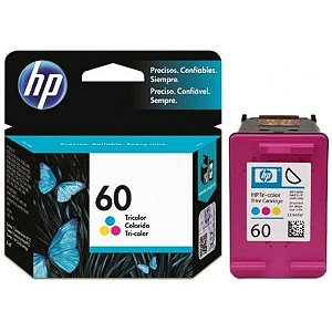 Cartucho de Tinta Colorida HP 60 CC643WL 6,5ML para Impressoras