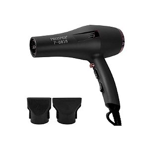 Secador de Cabelo Turbo Prosper P-6818 7.200W Bivolt - Preto Profissional