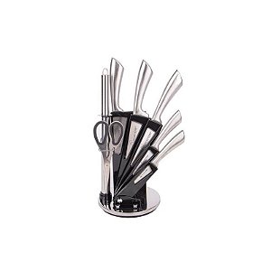 Conjunto de Facas de Cozinha Profissionais com Suporte Rotativo - 8 Peças