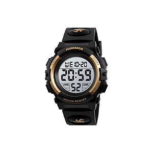 Relógio Multifuncional Hummer com Pulseira de Borracha Preta WH2-224009