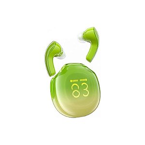 Fone De Ouvido Bluetooth Sem Fio Crystal Green Com Led Acefast T9