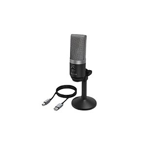 Microfone Condensador USB Fifine K6701 - Prata e Preto