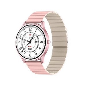 Relógio Inteligente Kieslect Lora Lady com Chamadas - 1.32 Bluetooth IP68 - Rosa