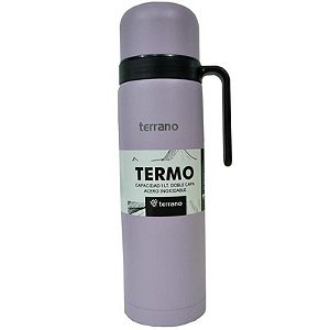 Garrafa Térmica Terrano 1L - Lila com Manija Rigida para Bebidas Quentes e Frias