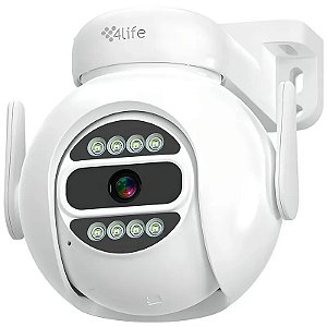 Câmera de Segurança IP 4MP 360° Wi-Fi Externa 4Life FLD8G com Visão Noturna