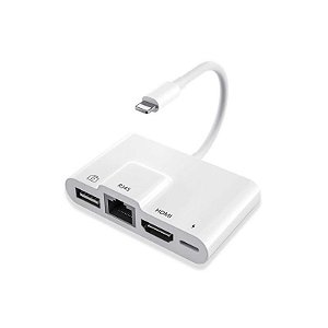 Adaptador Multifuncional Lightning para USB-A, RJ45, HDMI e USB-C