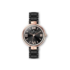 Relógio Analógico Feminino Daniel Klein DK.1.12286-6 Preto e Rosa