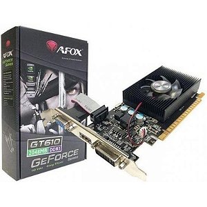 Placa de Vídeo Afox VGA GT610 2GB DDR3 128BIT AF610-2048D3L7-V5