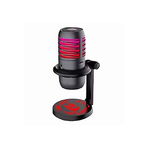 Microfone Condensador RGB Redragon Nebula GM211 20kHz - Preto Profissional