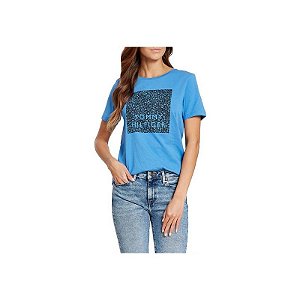Camiseta Tommy Hilfiger Feminina Ww0Ww26661 0Z3 001 Áudio M Copenhagen Azul