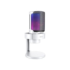 Microfone USB RGB Fifine A8 - Cor Branca, Qualidade Profissional para Streamers e Criadores