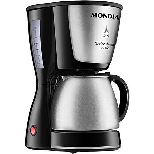 Cafeteira Elétrica Mondial Dolce Aroma C-37-JI-30X 110V - Preto e Prata