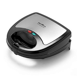 Grill Elétrico Britania BGR30 - 750W - 110V - Preto e Prata com Design Moderno