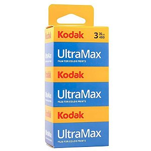 Filme Kodak Ultra Max 400 - Pacote com 3 Rolos para Câmera Analógica