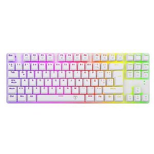 Teclado Gamer T-Dagger Bora RGB Branco TGK-315W-RD - Iluminação Personalizável