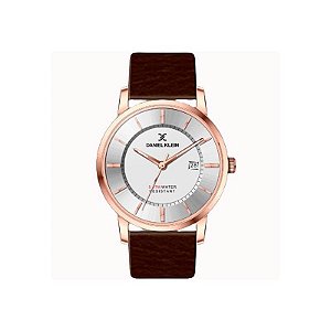 Relógio de Pulso Masculino Daniel Klein DK.1.12419-7 - Marrom/Rosa Ouro