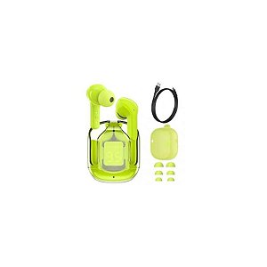 Fone de Ouvido Acefast T6 Sem Fio Bluetooth LED Verde 6.5H