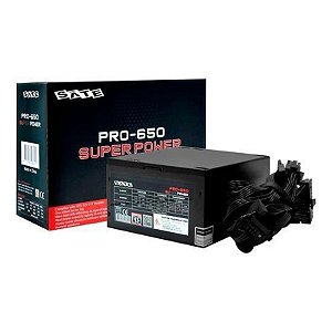 Fonte ATX 650W Sate PRO650 12V com PFC Ativo - Alta Performance e Estabilidade Energética