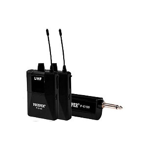 Microfone Sem Fio VHF Prosper P-6190 Profissional de Alta Qualidade