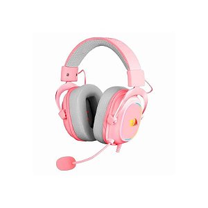 Headset Gamer Redragon Zeus X H510P-RGB USB - Rosa (Com Embalagem Danificada)