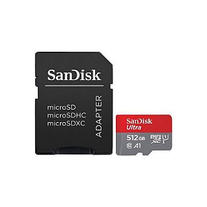 Cartão de Memória Micro SD Sandisk 512GB Ultra Classe 10 A1 U1 FHD SDSQUAC-512G-GN6MA
