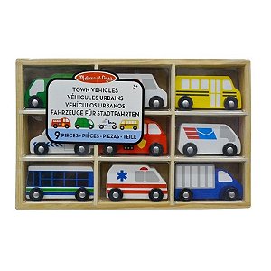 Veículos de Madeira Urbanos Melissa & Doug 13170 (9 Peças)