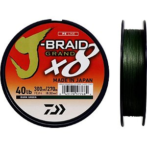 Linha De Pesca Daiwa J-Braid Grand X8 0.32Mm 40Lb 270M