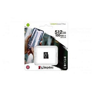 Cartão De Memória Microsd Kingston 512Gb Velocidade De Leitura De 100Mb/S - Modelo Sdcs2/512Gbs