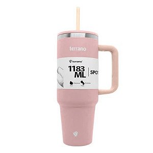 Copo Térmico Terrano Spotie 1.183ML - Rosa Elegante e Prático