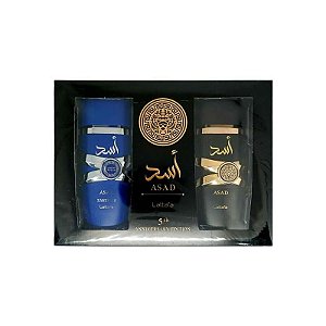 Kit de Perfumes Masculinos Lattafa Asad - EDP 100ML + Asad Zanzibar - EDP 100ML