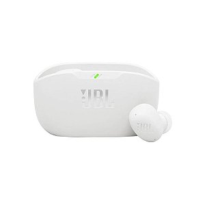Fones de Ouvido JBL Wave Buds 2 Bluetooth com Cancelamento Ativo de Ruído - Brancos