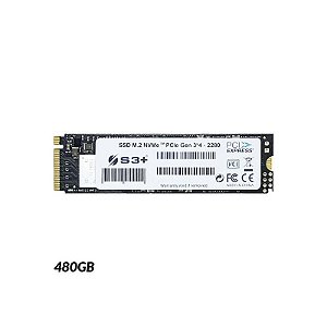 SSD M.2 NVMe S3+ 480GB - Velocidade de Leitura de 2000MB/s