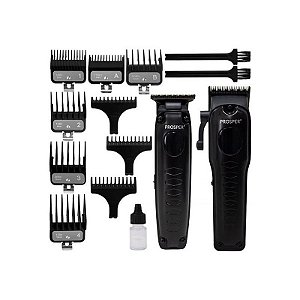 Kit Cortador de Cabelo Recarregável Prosper P-1901 com Aparador de Pelos Inclusos