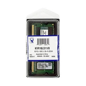Memória RAM Kingston DDR3L 8GB 1600MHz - KVR16LS11/8 para Notebooks
