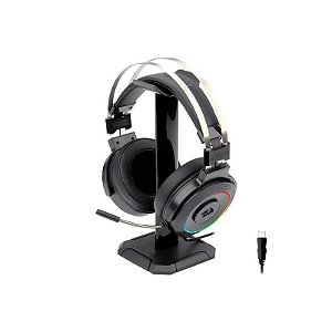 Fone Gamer Redragon Lamia 2 H320RGB-1 com Fio - Cor Preto