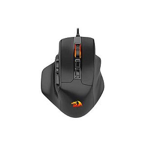 Mouse Gamer Redragon M806 Bullseye RGB 12400 DPI USB - Preto e Vermelho