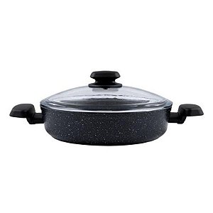 Caçarola Korkmaz Ornella Alumínio Baixa 26x7 CM - 3,5 L e Design Elegante