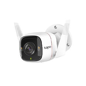 Câmera IP TP-Link Tapo C320WS 2K com Conexão Wi-Fi e Microfone Integrado - Branca