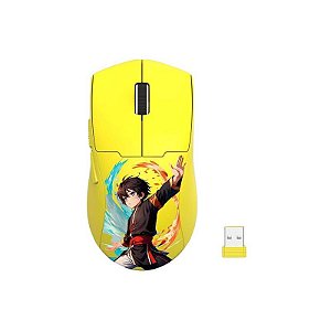 Mouse Redragon King Max Edition M918AKB Pro 26000 DPI Sem Fio e Com Fio - Amarelo