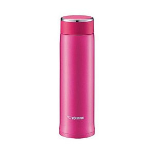 Garrafa Térmica Zojirushi Floral Rosa 480Ml Em Aço Inox