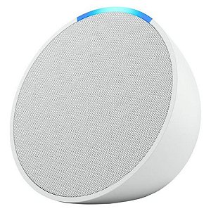 Caixa de Som Amazon Echo Pop com Alexa - 1ª Geração - Wi-Fi/Bluetooth - Branco Glacial