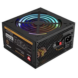 Fonte ATX RGB 500W Bronze 80 Plus - Performance e Estilo para seu PC