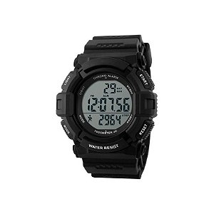 Relógio Multifuncional Hummer Preto com Pulseira de Borracha WH2-224014
