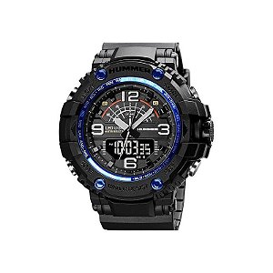 Relógio Hummer WH2-224038 Multifuncional com Pulseira de Borracha Preta