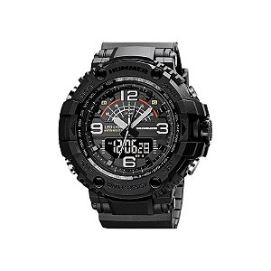 Relógio Hummer Multifuncional com Pulseira de Borracha Preta WH2-224037