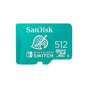 Cartão de Memória Micro SD Sandisk para Nintendo Switch 512GB 100MB/s - SDSQXAO-512G-GNCZN