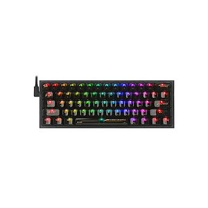 Teclado Mecânico Gamer Redragon Fizz K617CTB-RGB USB-C - Preto