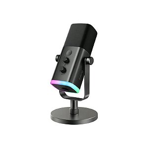 Microfone Profissional Fifine AM8B RGB USB-C/XLR para Gaming - Preto